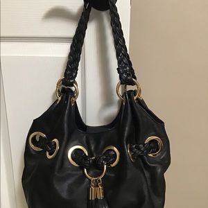 Michael Kors black leather handbag soft
